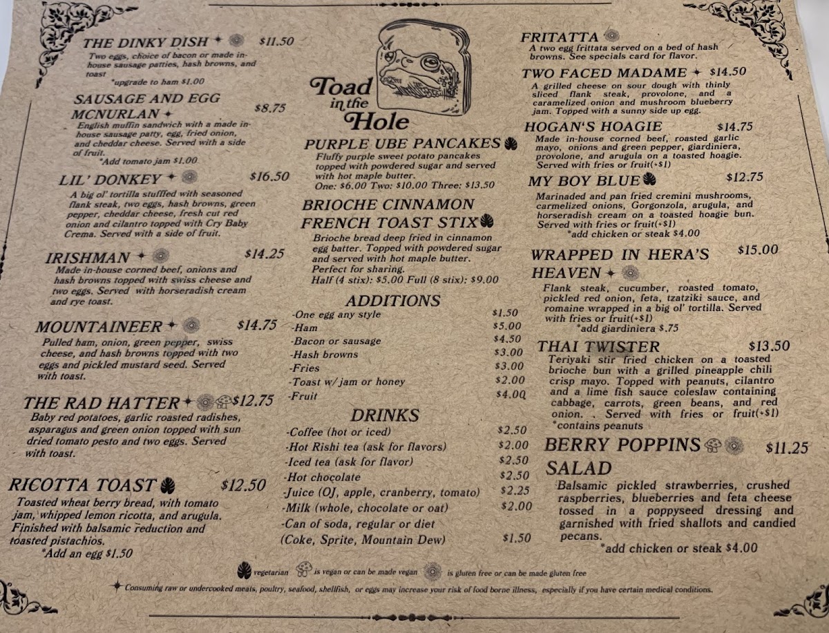 Menu Toad In The Hole-2